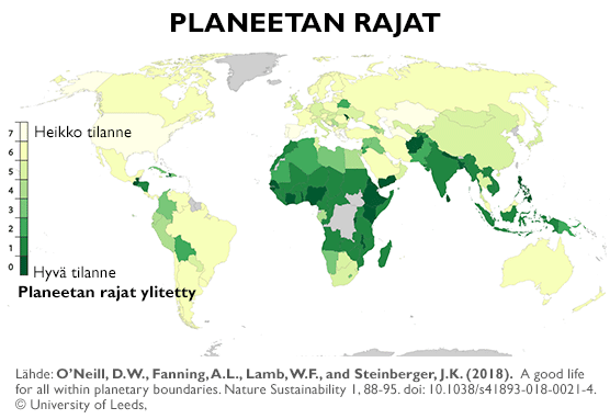 Planeetan rajat kartta